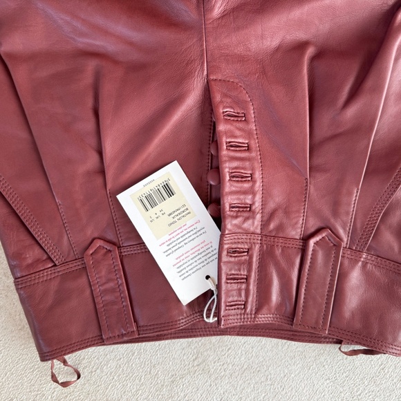Sezane Tonio Trousers Burgundy - Size 2 - Picture 4 of 7